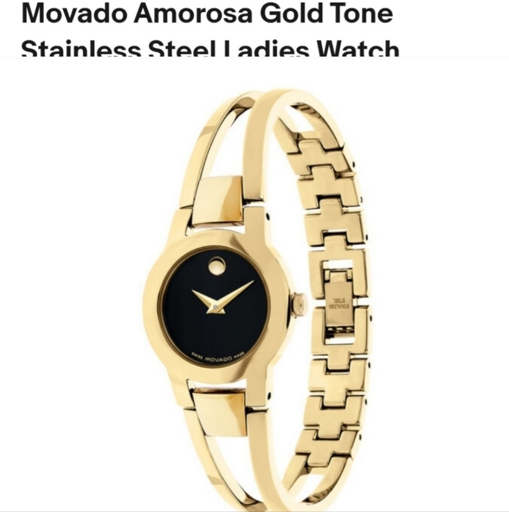 Movado Amorosa Gold Tone Watch